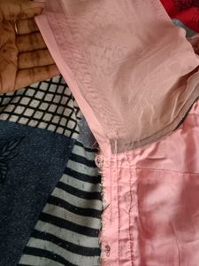 Baby Pink Designer Net Chudidhar