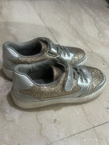 Sparkly Silver &amp; Gold Sneakers