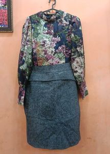 Chic Floral Blouse &amp; Skirt Set