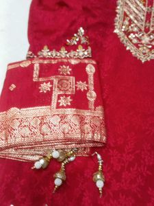 Elegant Red Embroidered Kurta Set