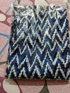 New Stylish Blue Zigzag Print Kurta