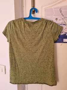 Olive Green Marled T-Shirt