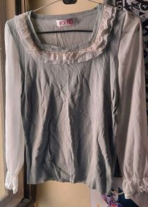 blue coquette shirt