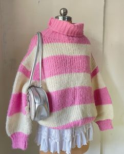 Striped Pink Knit Sweater