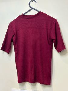 Maroon Casual Top