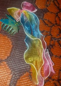 Y2K Rainbow Hair Clip & Ribbon Set