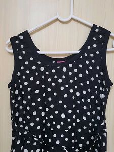 Polka Dot Sleeveless Midi Dress Never Used