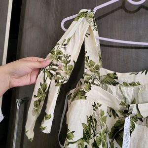 Floral Print Cold Shoulder Top