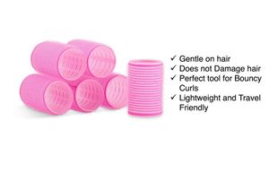 Pink Hair Curlers Set with clips