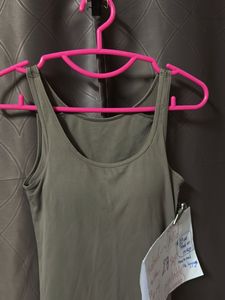 Basic Khaki Tank Top with pad32-34