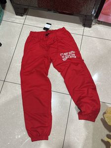 Red Graphic Print Pants