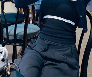 y2k low waist black trouser
