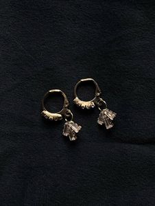 Set of 2 Combo Silver Hoop Earrings