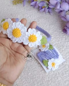 Crochet Hairband And Tictac Set