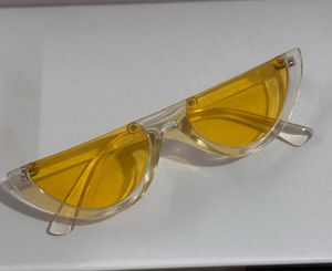 Yellow Half-Frame Sunglasses