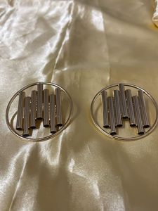 Gold-tone Abstract Circle Earrings