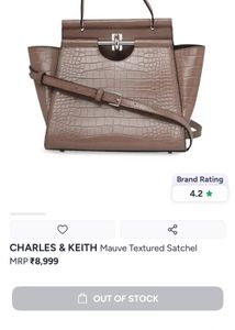 CHARLES &amp; KEITH Stylish Croc-Embossed Handbag