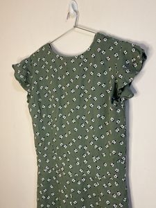 Floral Print Button-Down Midi Dress