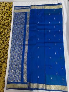 Royal Blue Banarasi Silk Saree