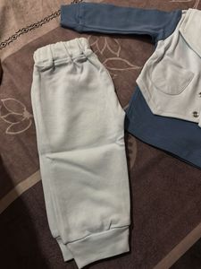 new born Baby Boys Blue Vest &amp; Shirt Set