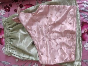 one shoulder bow top with skirt
