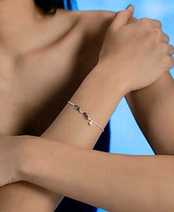 Caratlane Shaya Wave &amp; Pearl Bracelet