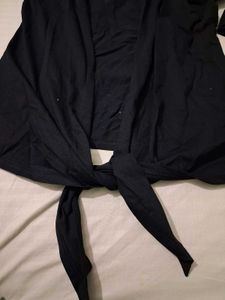 women Black Open Front shrug