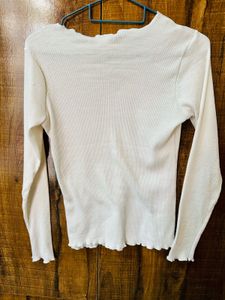 Ribbed white top and tube