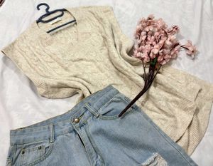 🎁Boho Cozy Cable Knit Sweater Vest A