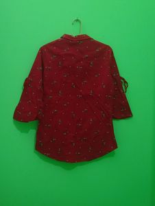 Cute Floral Printed Fancy Shirt For Womens