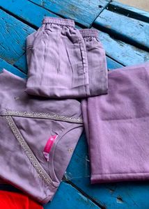Elegant Lavender Kurti Set
