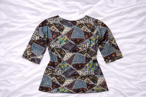Bohemian Patchwork Print short kurti