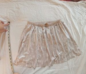 massimo dutti metallic skirt