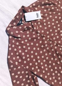 Oversized Blown Polka Shirt