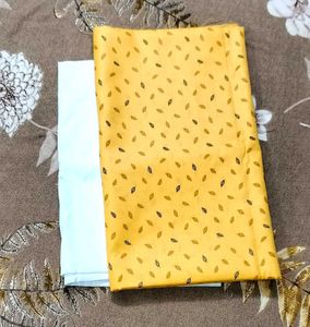 PRINTED YELLOW &amp; WHITE FABRIC