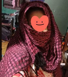 Purple Patterned Scarf