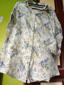 Floral Print Button-Down Shirt