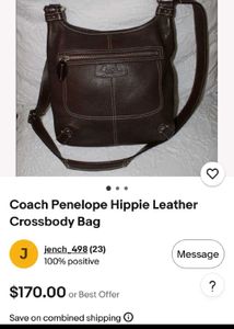 Coach Penelope Hippie Leather Crossbody Bag