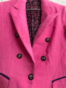 Pink Double-Breasted Blazer