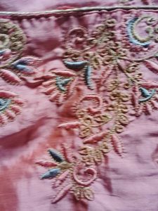 Peach Embroidered Anarkali Gown
