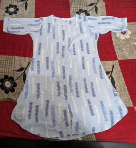Light Blue Printed Kurta