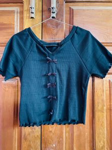 Cute Bow Detail Cropped Top