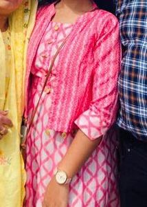 Pink Printed Kurta Set
