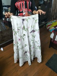 Floral Print Midi Skirt
