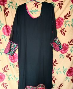 Embroidered Black Kurta