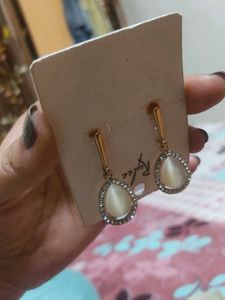 Elegant Teardrop Earrings with Crystal Accents