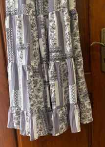 Boho Patchwork Floral Midi Dress