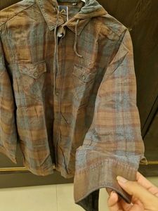 Sale! Hooded Plaid Shirt