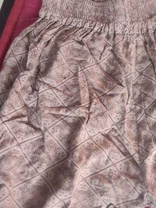 Patterned Wide Leg Pants