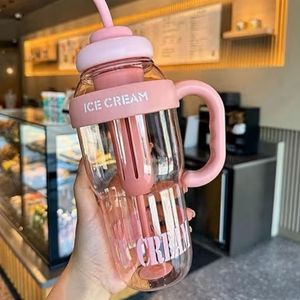 New Cute Pink Ice Cream Water Bottle